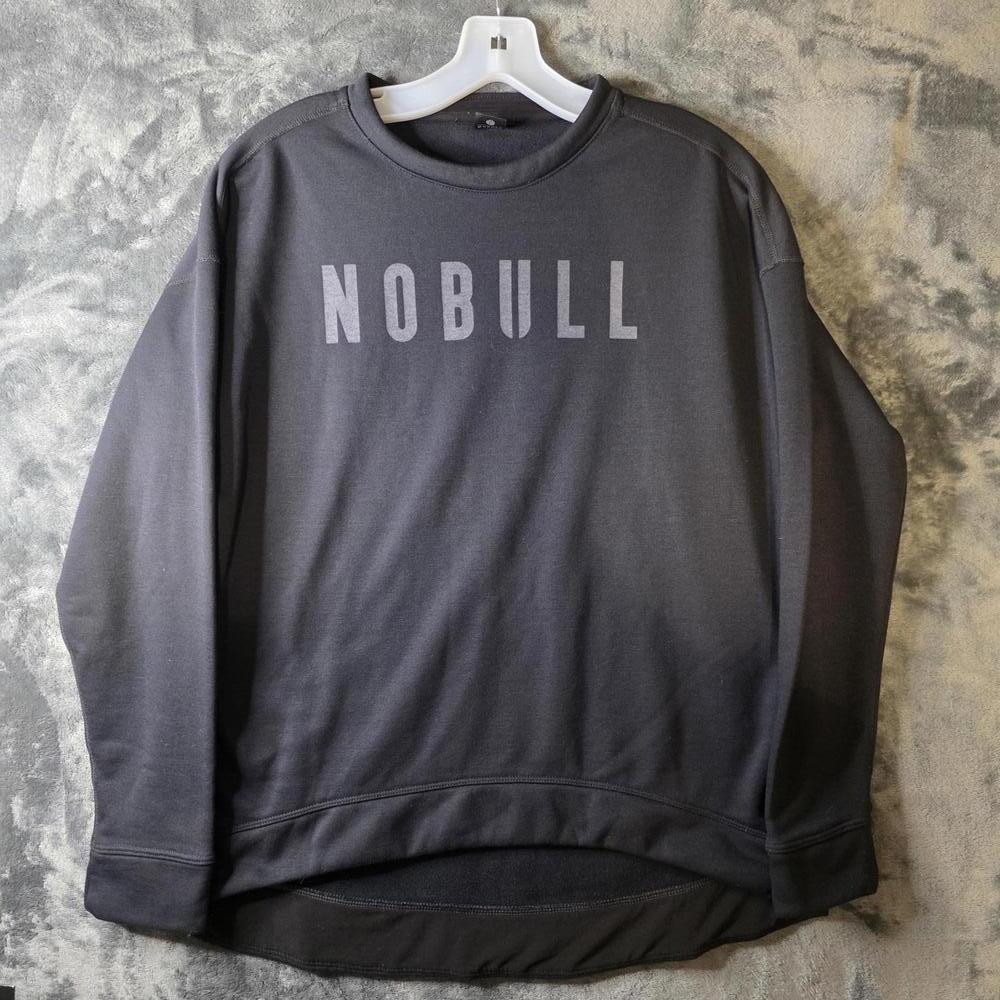 NOBULL Womens Crew Neck Sweater . Bkack Sz Large